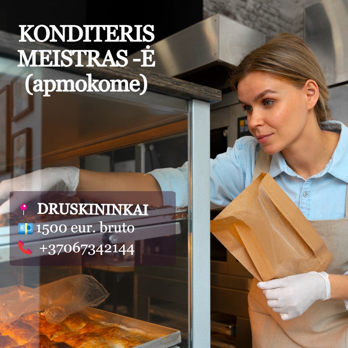 Konditeris meistras kepejas druskininkai