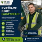 darbas gamyboje ecso plastiko perdirbimas slenkantis grafikas rusiuotojas operatorius gamyba aplinkos tvarkytojas