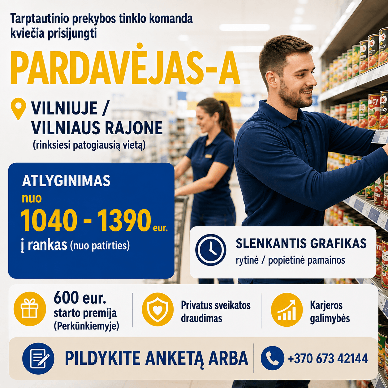 darbas Lidl prekyba pardavejas sales darbuotojas vilniuje parduotuveje pardavejas