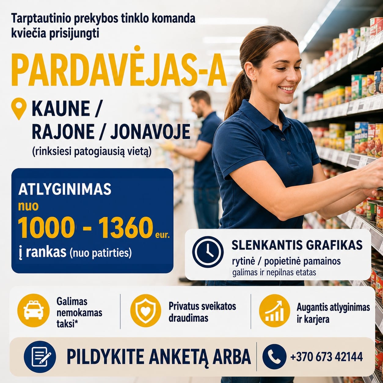 darbas lidl pardavejas prekyba krovejas sales darbuotojas darbas Kaune Jonavoje