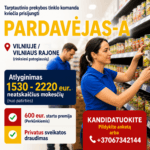 darbas Lidl prekyba pardavejas sales darbuotojas vilniuje parduotuveje